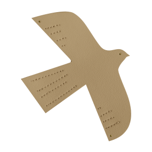 Oiseau en cuir taille M caramel