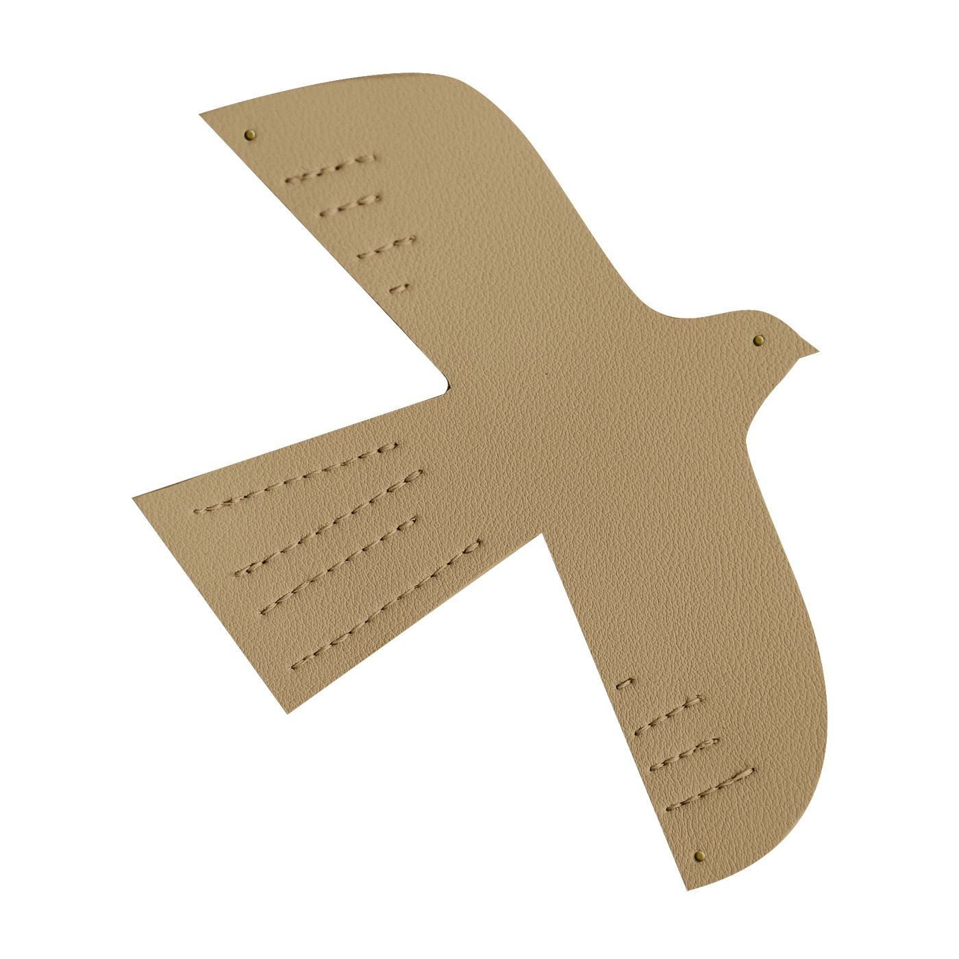 Oiseau en cuir taille M caramel – Image 2