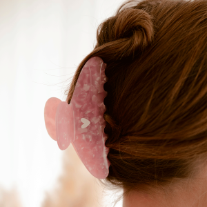 Pince à cheveux grande rose