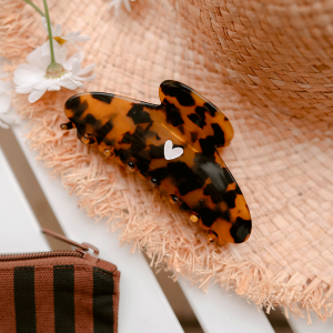 Pince à cheveux grande leopard