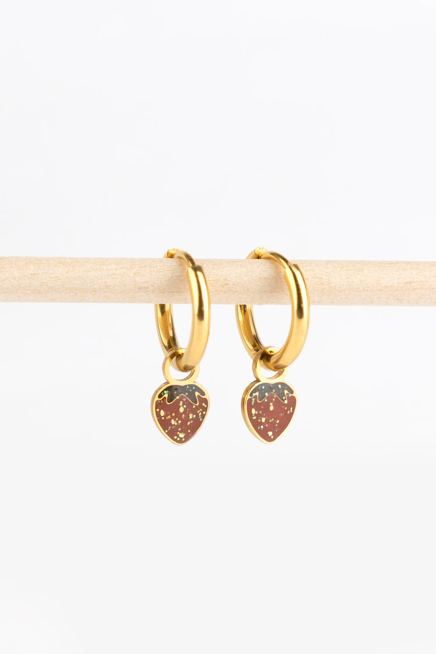 Charms Fraise pailletée (unité) – Image 5