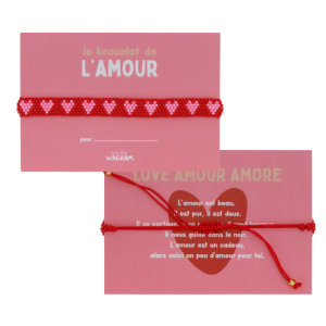 Bracelet en perles Rouge/Rose