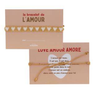 Bracelet en perles Or/Blanc