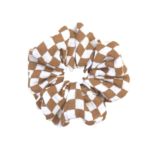 Chouchou gaze de coton damier