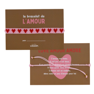 Bracelet en perles Rose/Rouge