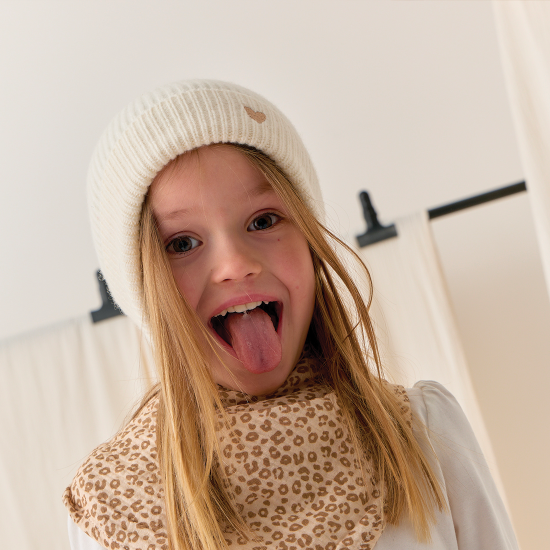 Bonnet en laine enfant écru – Image 3