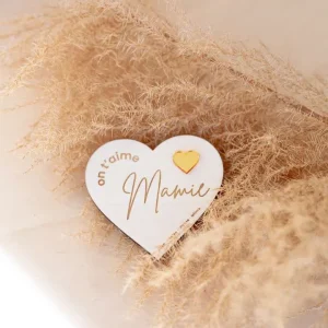 Magnet en bois « Je t&rsquo;aime Mamie »
