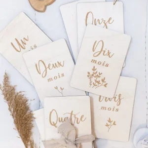 CARTES ÉTAPES EN BOIS – 1 À 12 MOIS