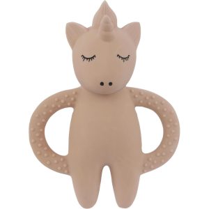 Hochet de dentition Licorne / rose