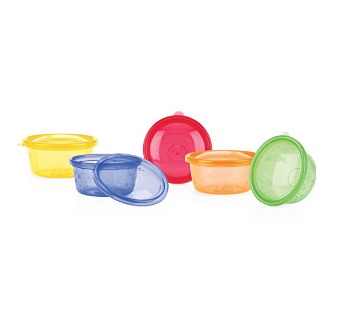 Nûby – Lot de 6 bols picnic 300ml pour bébé avec Couvercle