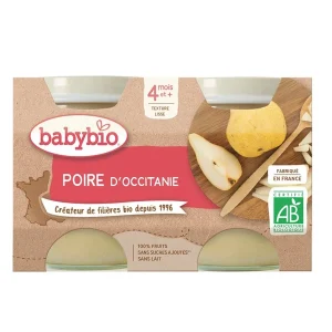 Babybio Petits Pots Bébé Poire D’Occitanie Bio 130G