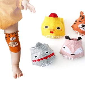 Protège Genoux bébé,Coton avec points en caoutchouc antidérapants