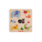 Puzzle encastrable en bois 5 animaux