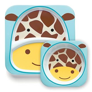 Skip Hop – Kit assiette + bol Girafe pour bébé (plusieurs coloris disponibles)