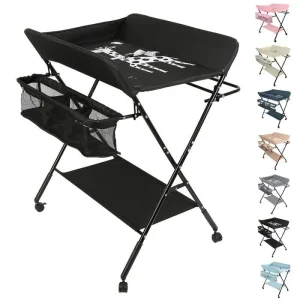 Table à langer pliable pour bébé – – Matière Oxford – Structure stable