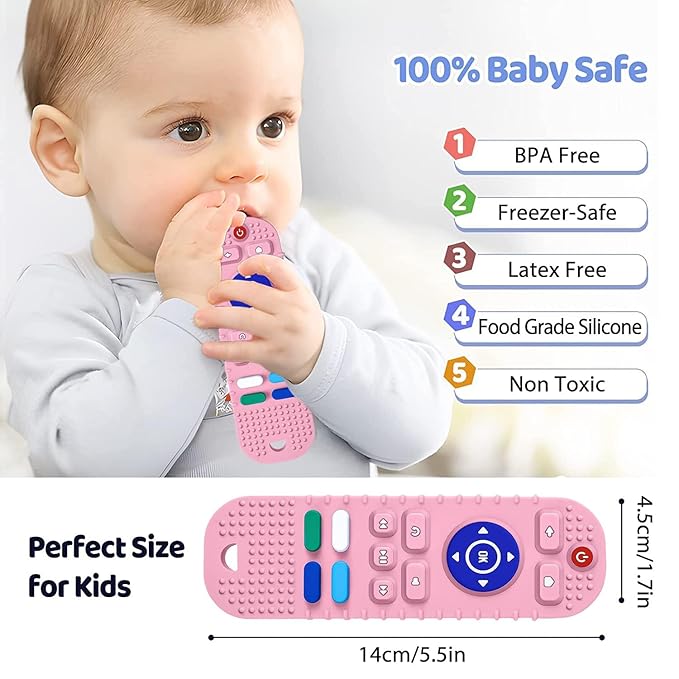 Anneau de dentition pour bébé en forme de télécommande Proxin pour bébé de 3 à 12 mois-ONLY
