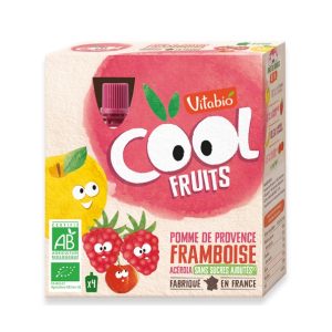 VITABIO COOL FRUITS POMME FRAMBOISE 4 X 90G