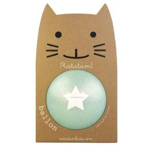 Ballon chat 22 cm / Paillettes bleu