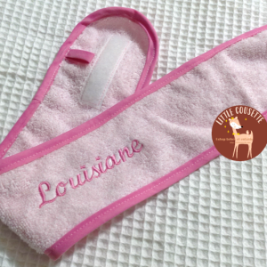 Bandeau Headband skincare en microéponge très douce OEKOTEX personnalisé avec le prénom ou le mot de votre choix