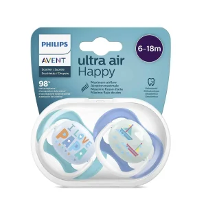 Avent sucettes Ultra Air Happy Garçon 6-18 mois