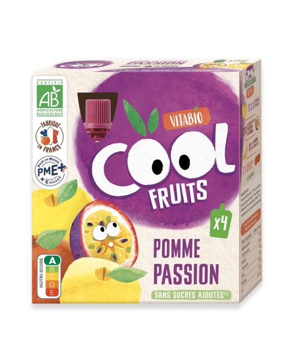 Vitabio Cool Fruits Pomme Passion 4x90g