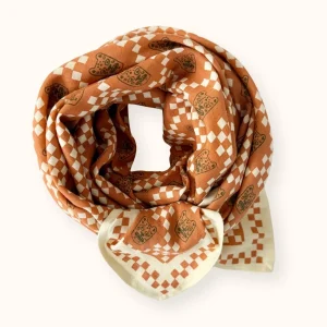 Grand foulard Tigro Rust