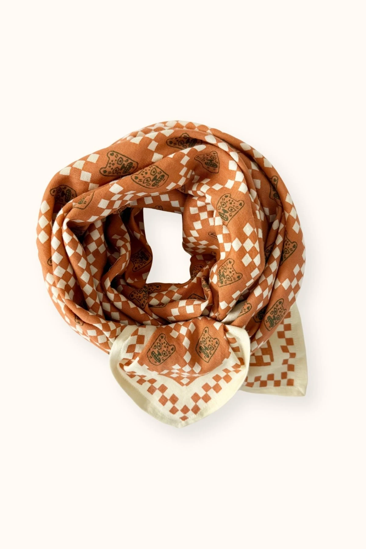 Grand foulard Tigro Rust