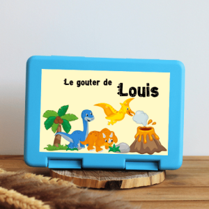 Boîte à goûter personnalisable – dino Louis