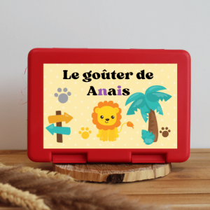 Boîte à goûter personnalisable – lion 2