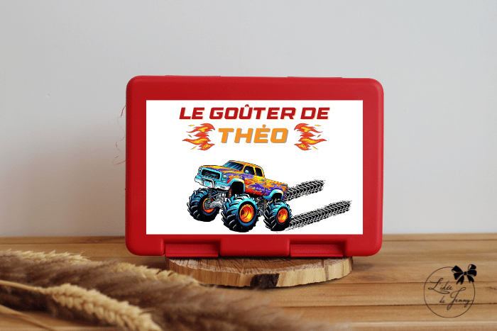 Boîte à goûter personnalisable – 4×4