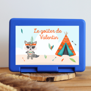 Boîte à goûter personnalisable – raton laveur