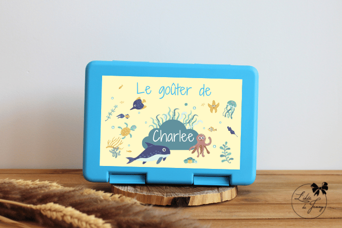 Boîte à goûter personnalisable – mer