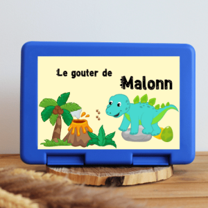 Boîte à goûter personnalisable – dino Malonn