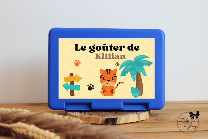 Boîte à goûter personnalisable – tigre