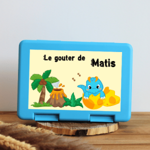 Boîte à goûter personnalisable – dino Matis
