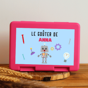 Boîte à goûter personnalisable – robot Anna