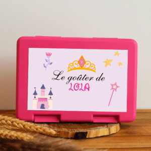 Boîte à goûter personnalisable – princesse