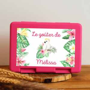 Boîte à goûter personnalisable – perroquet