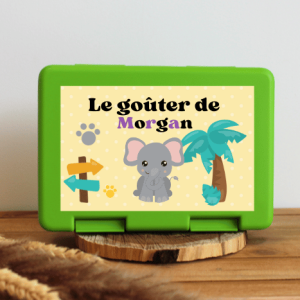 Boîte à goûter personnalisable – éléphant
