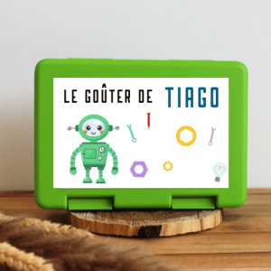 Boîte à goûter personnalisable – robot Tiago