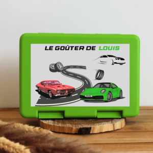 Boîte à goûter personnalisable – voiture