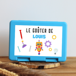Boîte à goûter personnalisable – robot Louis