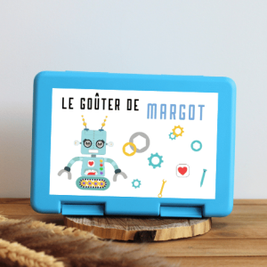 Boîte à goûter personnalisable – robot Margot