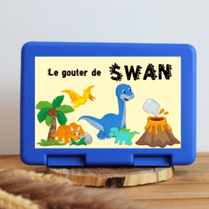Boîte à goûter personnalisable – dino Swan