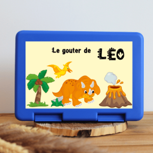 Boîte à goûter personnalisable – dino Léo