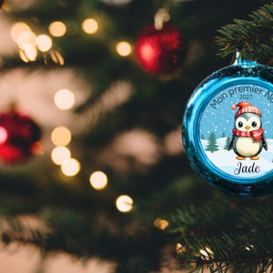 Boules de Noël Personnalisées – Pingouin
