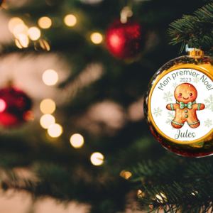 Boules de Noël Personnalisées – Monsieur biscuit