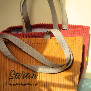 Cabas velours côtelé