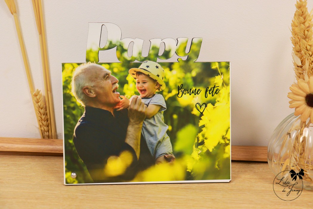 Cadre photo pour papi personnalisé avec photo & texte