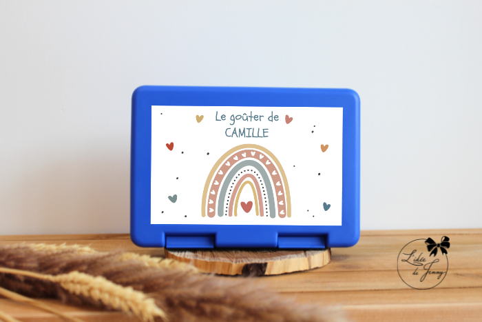 Boîte à goûter personnalisable – Arc en ciel – Image 2